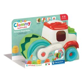   Clementoni - Clemmy Soft - Készségfejlesztő úthenger és építőkocka játékszett