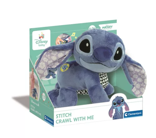 Clementoni Bébi interaktív plüss, Disney, Stitch, igazi hang+zene, mászik