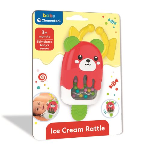 Baby Clementoni csörgő, fagylalt alakú