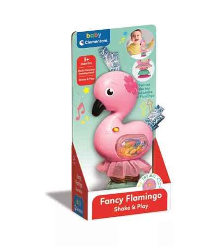 Clementoni Bébi csörgő, flamingó hang+fény