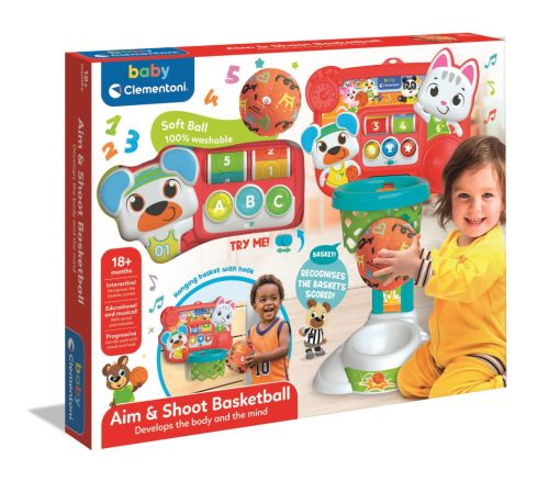 Baby Clementoni, Interaktív bébi kosárlabda palánk puha labdával