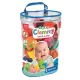 Bébi építőkocka, eva soft, Clemmy, 40 db, 14x22x29 cm pvc táskában