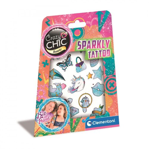 Clementoni Crazy Chic, csillámos tetoválás készlet