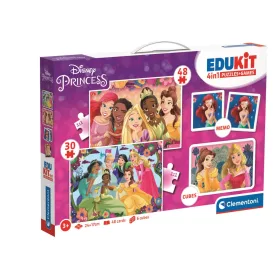   Clementoni Puzzle, memória kártya, mesekocka, Disney hercegnők, 37x26 cm