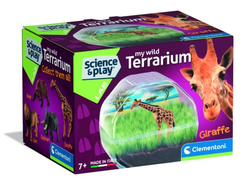 Clementoni Terrárium készítő készlet – zsiráf figurával 35x31 cm