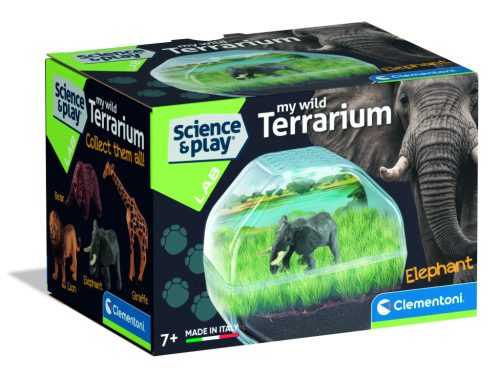 Clementoni Terrárium készítő készlet – elefánt figurával 35x31 cm