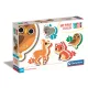 Clementoni Puzzle, erdei állatok, Kép összerakó, 2, 3, 4, 5 db
