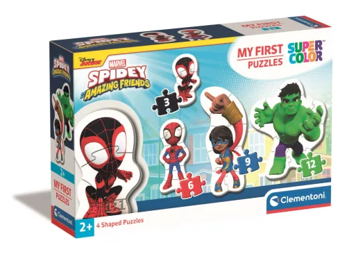 Clementoni Puzzle, Spidey és barátai, Kép összerakó, 3, 6, 9, 12 db