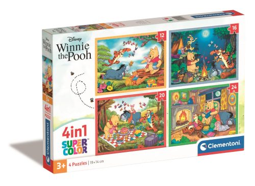 Clementoni Super color, Micimackó puzzle, 12, 16, 20, 24 db-os