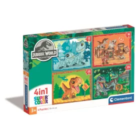   Clementoni Puzzle, Jurassic World, 12, 16, 20, 24 db, 4 az 1ben