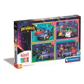   Clementoni Puzzle, DC, BatWheels, 12, 16, 20, 24 db, 4 az 1ben