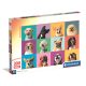 Clementoni Super Puzzle, Kutya arcok - 300 db-os