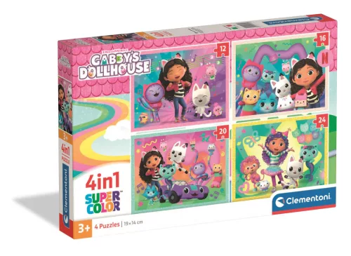 Clementoni Puzzle, Gabi babaháza, 12, 16, 20, 24 db, 4 az 1ben