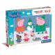 Clementoni Supercolor Maxi Puzzle, Peppa malac télen 104 db-os