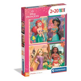 Clementoni Super color Disney Princess Puzzle - 2x20 db-os Clementoni Super color Disney Princess Puzzle - 2x20 db-os