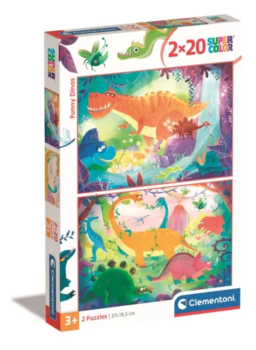 Clementoni Puzzle, dínók, 2x20 db