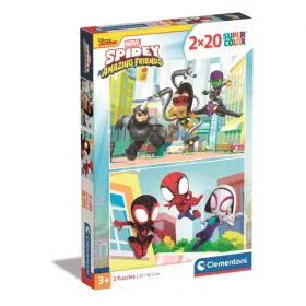 Clementoni Puzzle, Spidey és barátai, 2x20 db