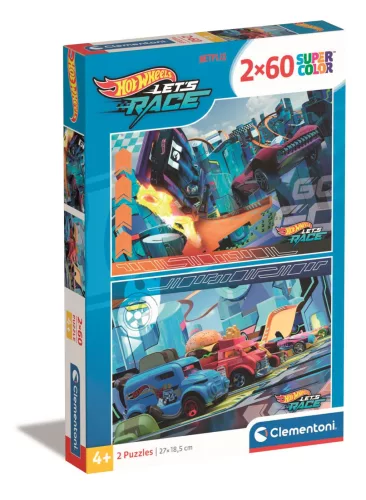 Clementoni Puzzle, Hot Wheels, 2x60 db