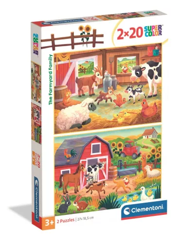 Puzzle, élet a farmon, 2x20 db, 29x19 cm dob.
