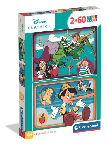 Clementoni Super color Puzzle – Disney Klasszikusok: 2 x 60 db-os