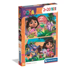 Clementoni Puzzle, Dóra a felfedező, 2x20 db