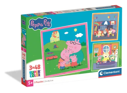 Clementoni Puzzle, Peppa malac, 3x48 db