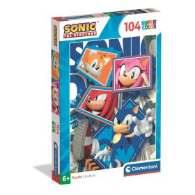   Clementoni Super color, Sonic a sündisznó Puzzle - 104 db-os