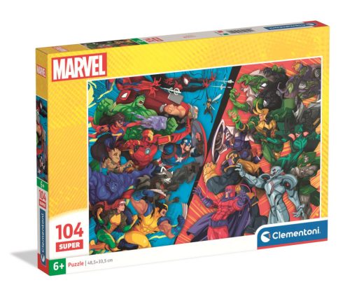 Clementoni Marvel Szuperhősök és Gonosztevők Puzzle - 104 db-os