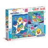 Clementoni Super color, Baby shark puzzle, 3x48 db