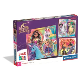 Clementoni Puzzle, Unikornis Akadémia, 3x48 db