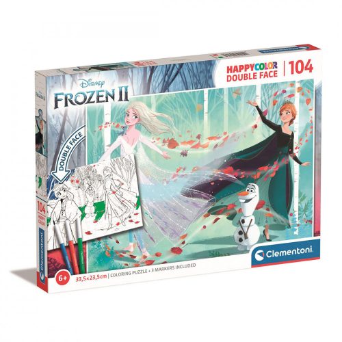 Clementoni puzzle, Jégvarázs, színezős, 104 db 