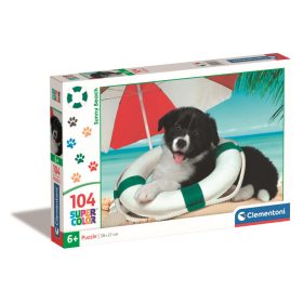 Clementoni Puzzle 104 db – Kutya a strandon