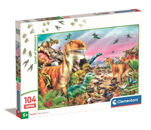 Clementoni Puzzle 104 db – Dínók földje
