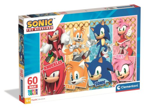 Clementoni Super color Maxi, Sonis a sündisznó Puzzle - 60 db-os