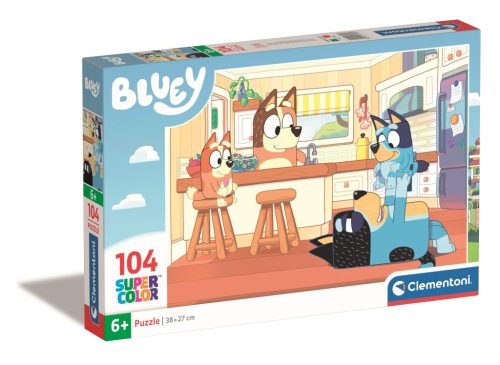 Clementoni, Bluey és családja -104 db-os SuperColor puzzle