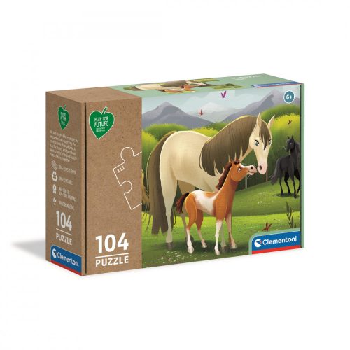 Clementoni Play for future - Lovas puzzle, 104 db-os