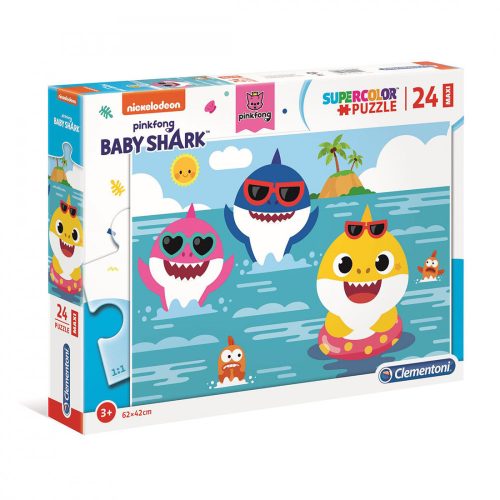 Clementoni Super color, Baby shark puzzle, 24 darabos Maxi