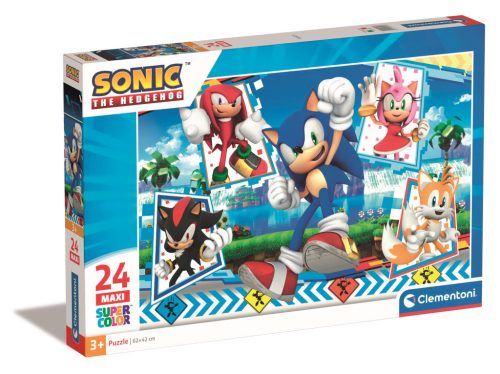 Clementoni Super color Maxi, Sonic a sündisznó puzzle 24 db-os