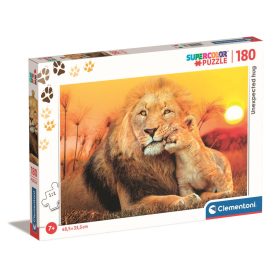 Clementoni Puzzle 180 db – Oroszlánok váratlan ölelés