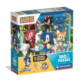   Clementoni Puzzle, Sonic a sündisznó, ajándék matricával, 180 db