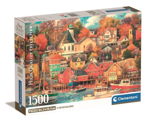 Clementoni Puzzle 1500 db poszterrel – Kikötőváros