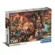 Clementoni Puzzle, állatok a szavannán, poszterrel, 1500 db, 28x20 cm