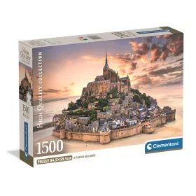   Clementoni Puzzle, Mont Saint-Michel apátság poszterrel, 1500 db