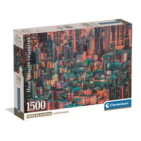 Clementoni Hong Kong toronyházak Puzzle - 1500 db-os