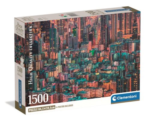 Clementoni Hong Kong toronyházak Puzzle - 1500 db-os