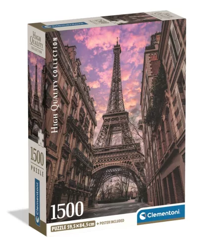 Clementoni Puzzle, Párizs hajnalban, poszterrel, 1500 db