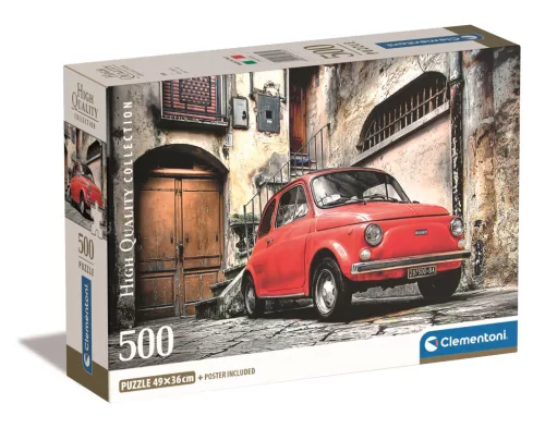 Clementoni Puzzle, Fiat a ház előtt, poszterrel, 500 db