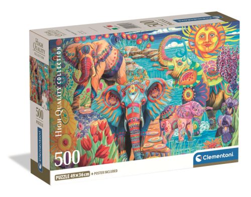 Clementoni Elefánt karnevál Puzzle - 500 db-os