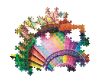 Clementoni Puzzle 500 db poszterrel – Színes lépcsők