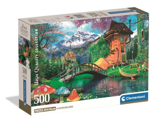 Clementoni Puzzle 500 db poszterrel – Régi viskó